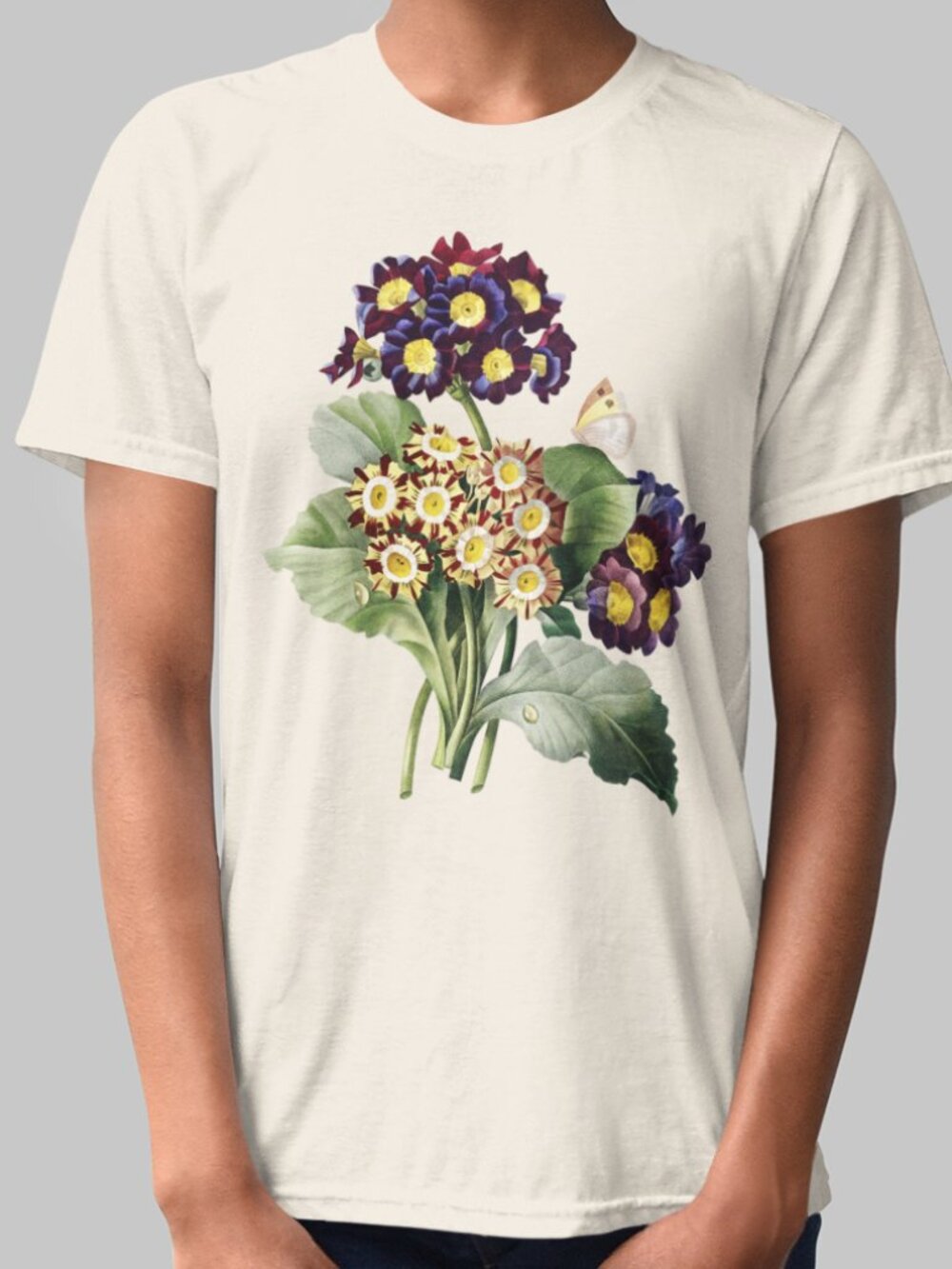 Bear's Ear Primrose Vintage Floral Print Short Sleeve Graphic Tee T-shirt S-XXL
